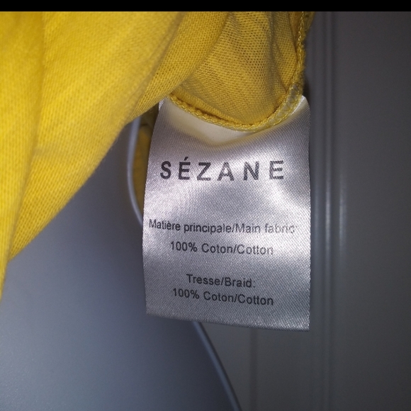 Sezane Yellow Strappy Back T Shirt Top - Picture 7 of 7